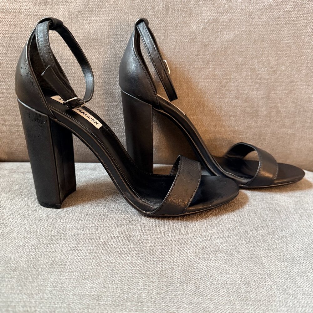 Steve Madden Leather Block Heel